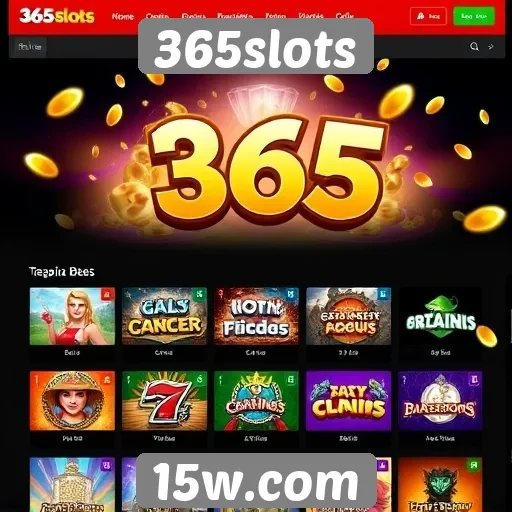 Facilidade de navegação e design do site 365slots